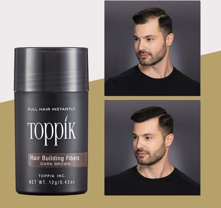 Toppik Hair Building Fibers Medium Brown Mikrowłókna Puder Zagęszczający Włosy Średni Brąz 12g - zdjęcie 3