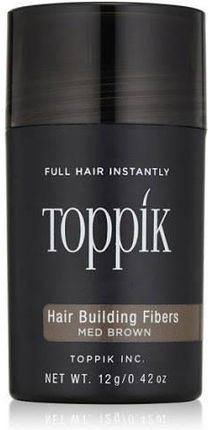 Toppik Hair Building Fibers Medium Brown Mikrowłókna Puder Zagęszczający Włosy Średni Brąz 12g