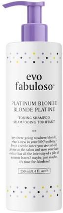 Evo Fabuloso Platinium Blonde Toning Shampoo Szampon Niwelujący Żółte I Miedziane Odcienie 250 ml