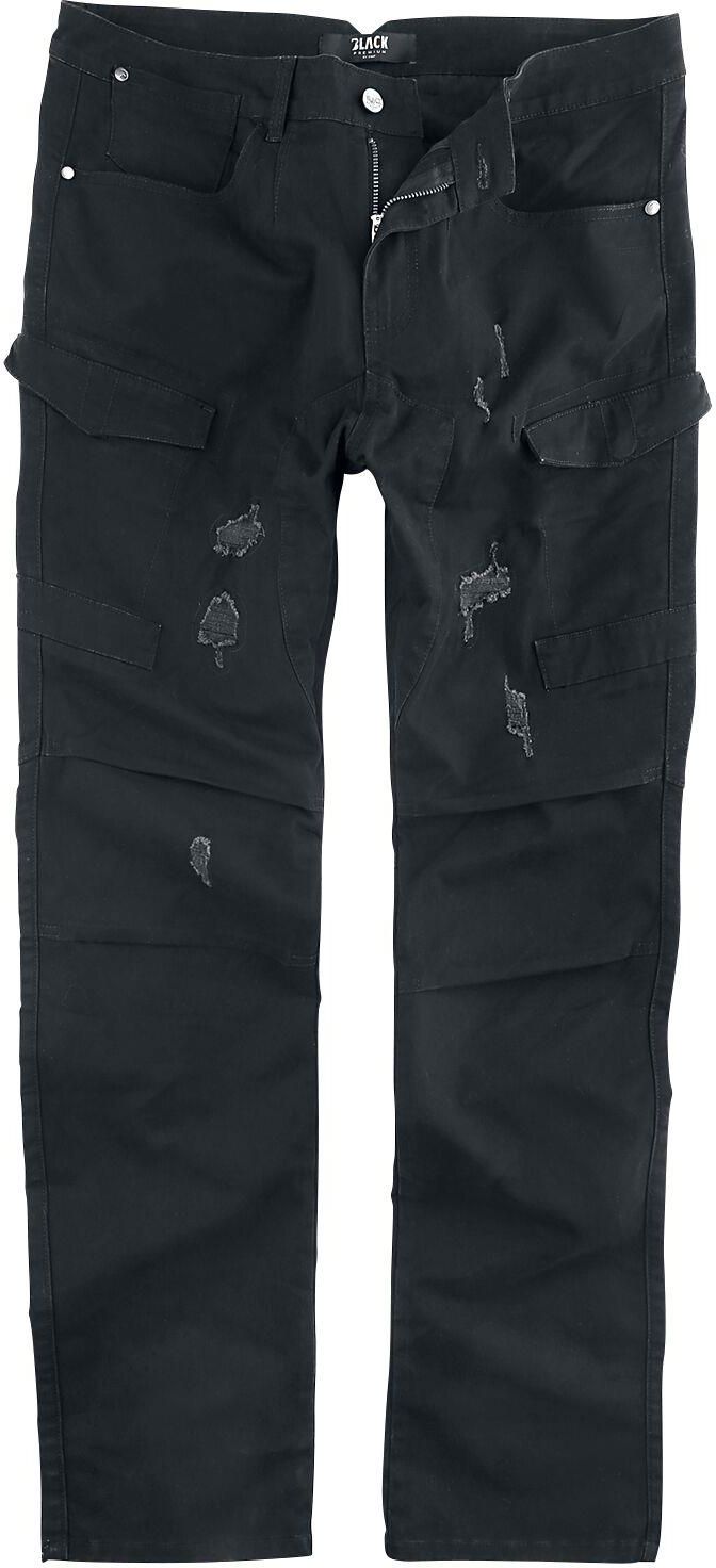 Black Premium By EMP Pantaloncini Cargo Neri Da Donna – 100% Cotone, Con Fibbie In Vita – Taglia 32 – Abbigliamento Rock