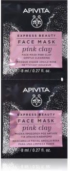 Apivita Express Beauty Pink Clay maseczka oczyszczająca do twarzy 2x8 ml