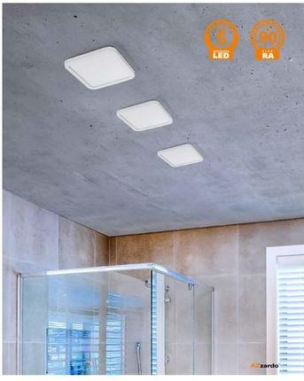 AZZARDO - DOWNLIGHT PODTYNKOWY SLIM SQUARE 15 12W 4000K IP44 - BIAŁY - AZ4378  AZ4378 - zdjęcie 3
