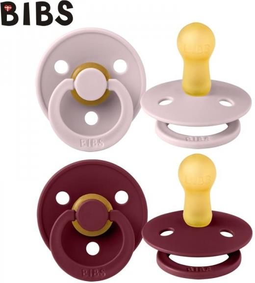 Suce bibs 6-18mois Dusty pink/Elderberry pack de 2
