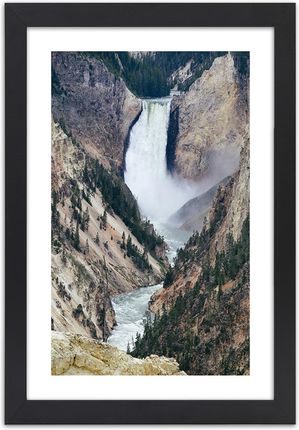 Feeby Obraz W Ramie Czarnej Wielki Wodospad Górach 40X60Cm