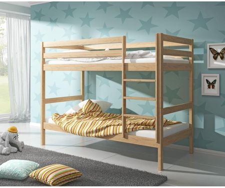 Meblezet Łóżko piętrowe EDI Powierzchnia spania łóżka 80x200 Wybierz kolor naturalny
