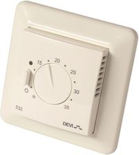 DEVI Termostat elektroniczny z 2 czujnikami: powietrznym (wbudowany) i podłogowym DEVIreg 532 (140F1037)