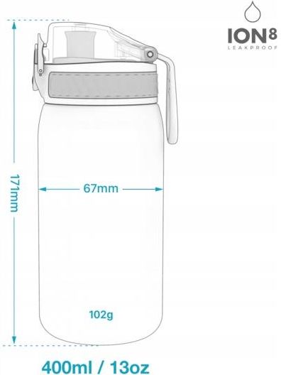 Ion8 Oryginalna Butelka Na Wodę Bpa Free 400Ml - zdjęcie 5 Ion8 Oryginalna Butelka Na Wodę Bpa Free 400Ml