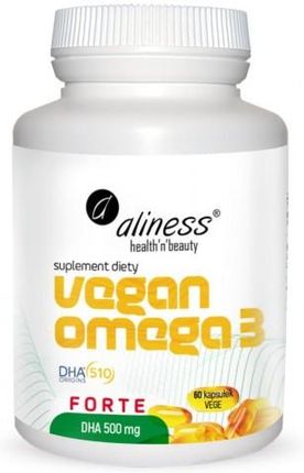 Aliness Vegan Omega 3 FORTE DHA 500 mg 60kap