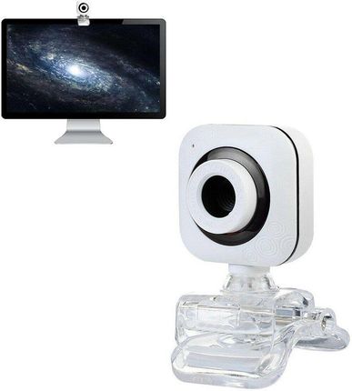 Strado Kamera Internetowa Webcam 8812 Z Mikrofonem Biało-Czarna