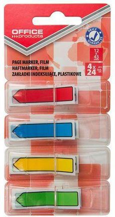 Zakładki Indeksujące Office Products Pp Strzałka 12X43Mm 4X24 Kart. Blister mix