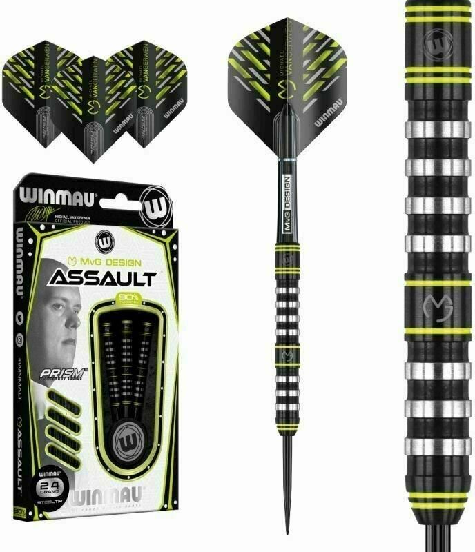 【Winmau】MVGヴァンテージ 24g スティール Winmau Mvg Assault 24G Steeltip Rzutki - Ceny i opinie