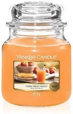 Zdjęcie Yankee Candle Farm Fresh Peach Housewarmer Świeca Zapachowa 411 G 80059873-411 - Działoszyce