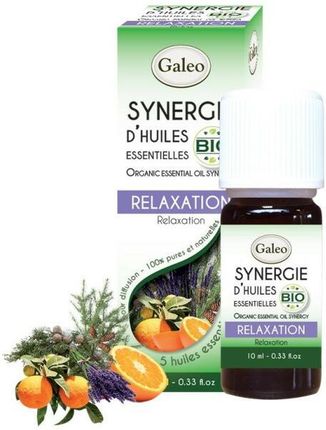 Galeo Relaksująca Mieszanka Organicznych Olejków Eterycznych Organic Essential Oil Synergy Relaxation 10 Ml 600270