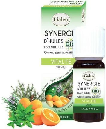 Galeo Energetyzująca Mieszanka Organicznych Olejków Eterycznych Organic Essential Oil Synergy Vitality 10 Ml 600382