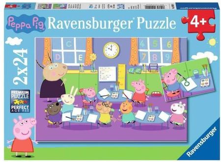 Ravensburger Puzzle Peppa W Szkole 2W1