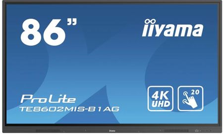 Iiyama Monitor Wielkoformatowy 86 Cali Te8602Mis-B1Ag Infrared,4K,Ips,Wifi,Iiware9.0