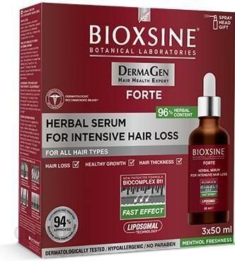 Bioxsine DermaGen Forte serum przeciw silnemu wypadaniu włosów, 3 x 50 ml