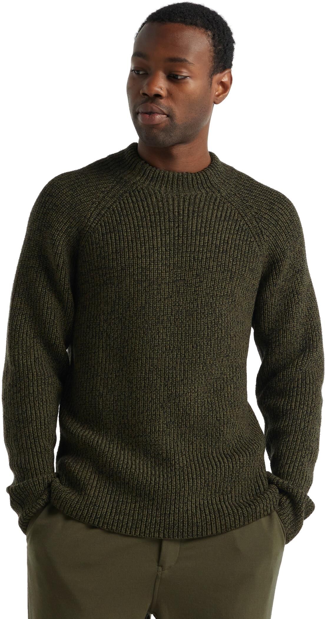 Icebreaker Hillock Funnel Neck Sweater Men Oliwkowy Czarny - Ceny i ...