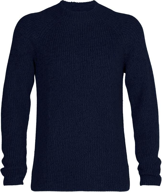 Icebreaker Hillock Funnel Neck Sweater Men Niebieski - Ceny i