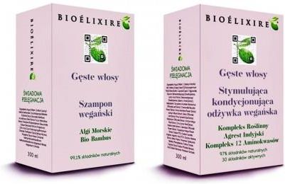 Bioelixire Gęste Włosy szampon i odżywka wegańska 2x300ml