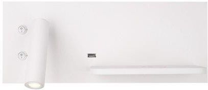Maxlight Superior W0291 Kinkiet Z Gniazdem Usb I Ładowarką Indukcyjną Biały