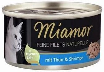 Miamor Feine Filets Naturelle W Sosie Własnym Tuńczyk I Krewetki 80G