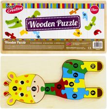 Zdjęcie Mega Creative Układanka Drewniana Żyrafa 10 Elementów Fol  474357 - Czempiń