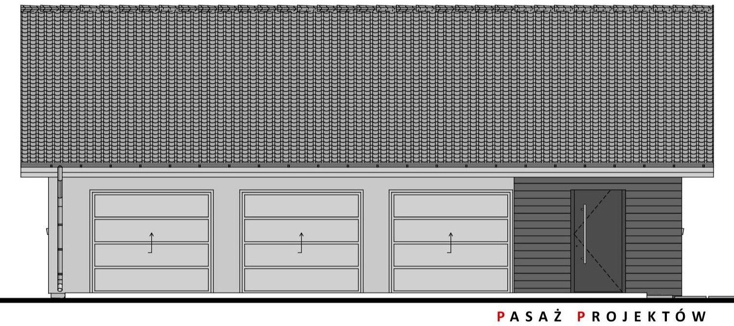 Projekt garażu trzystanowiskowego G32S