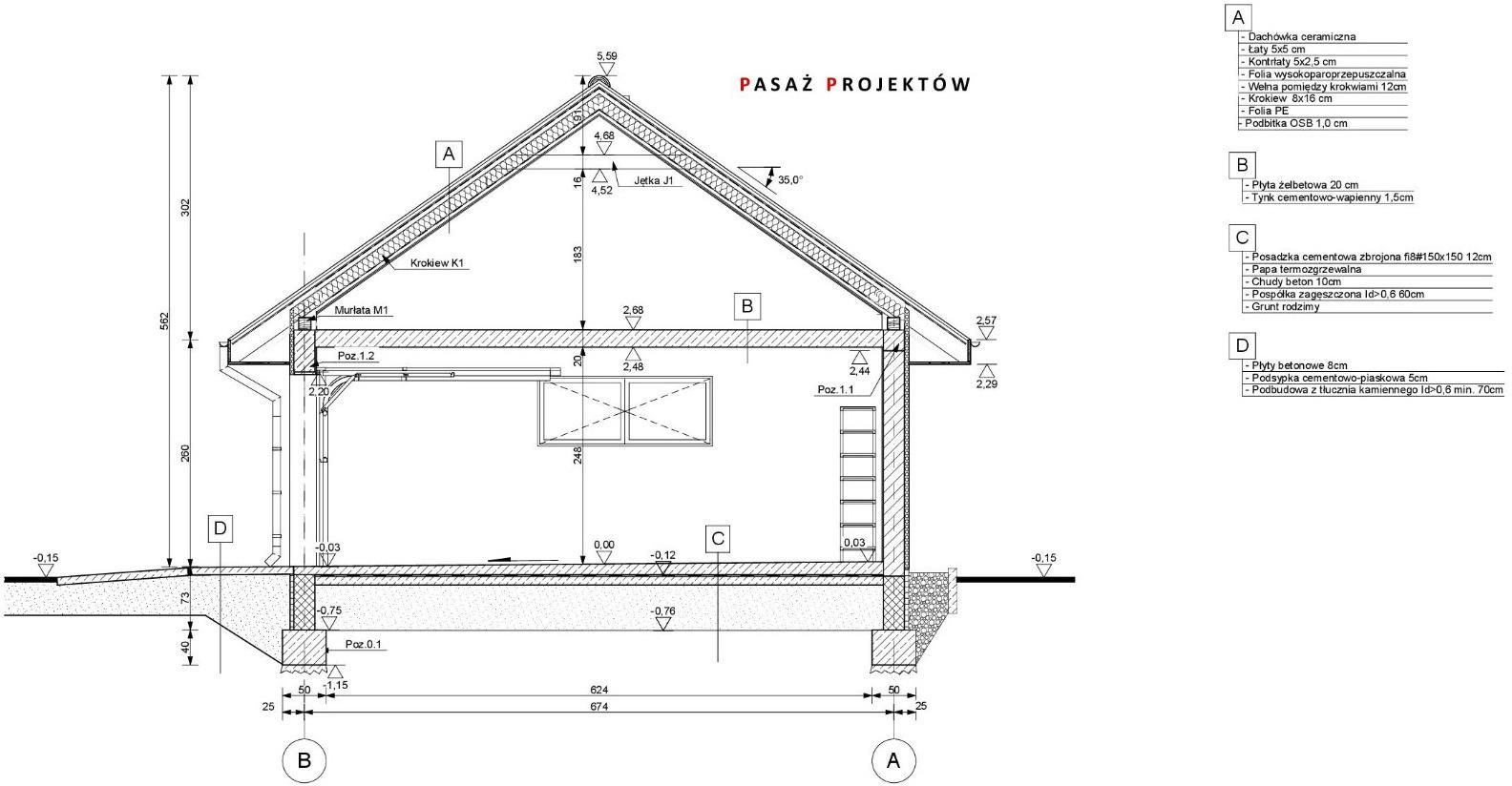 Projekt garażu trzystanowiskowego G32S