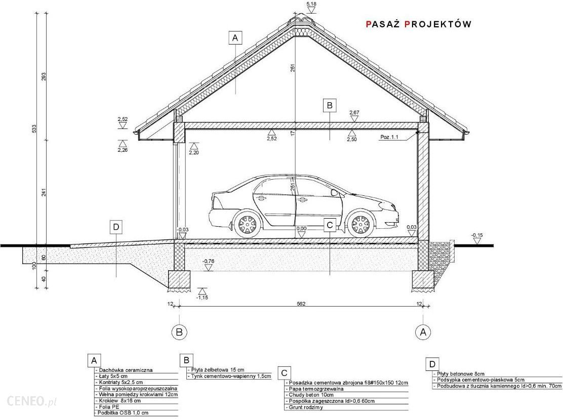 Projekt garażu dwustanowiskowego G24