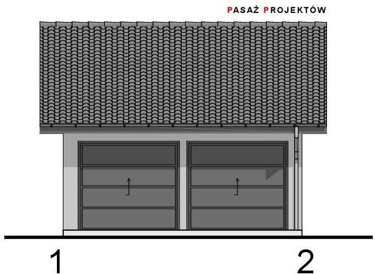 Projekt garażu dwustanowiskowego G25