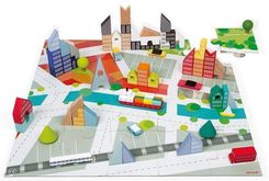 Janod Drewniane Klocki Z Puzzlami Kubix Miasto 60 elementów 3+ J08304