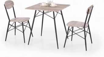 Halmar Stół Kabir + 2 Krzesła Dąb San Remo/Czarny