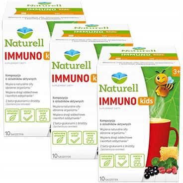 3x Naturell Immuno Kids na odporność dzieci 10sasz
