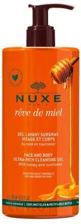 Nuxe Reve de Miel Żel do mycia twarzy i ciała, 750 ml