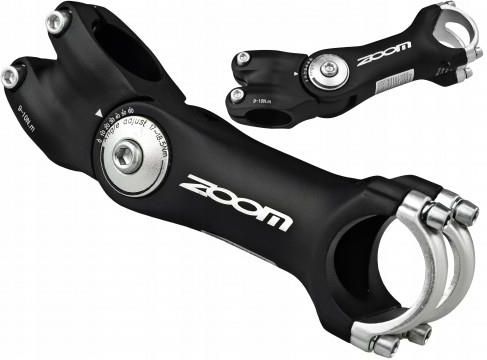 Potence Vélo Zoom TDS-C297 Noir Réglable 125mm - Aluminium 25.4mm Pour 1 1/8"