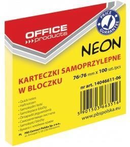 Office Ptoducts Notes Samoprzylepny 76X76 100K Neon Żółty