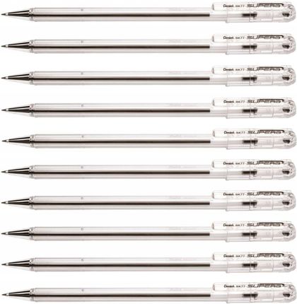 Pentel Długopis Bk77 Superb Czarny 0,7Mm 10Szt