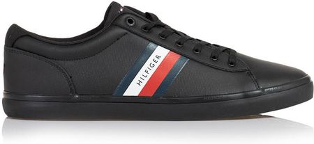 Tommy Hilfiger Sneakersy Essential Leather Vulc Stripes Fm0Fm03722 Czarny