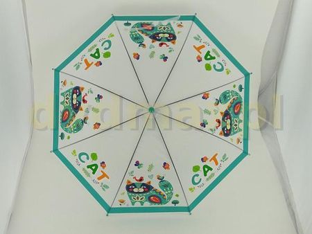 Parasol przeźroczysty z nadrukiem mix wzorów