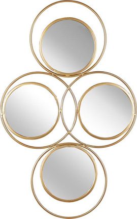 Beliani Nowoczesne lustro ścienne 4 częściowe ozdoba ścienna 50 x 80 cm złote Lescar