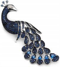 Biżuteria Broszki Art Broszka bia\u0142y-niebieski Elegancki 