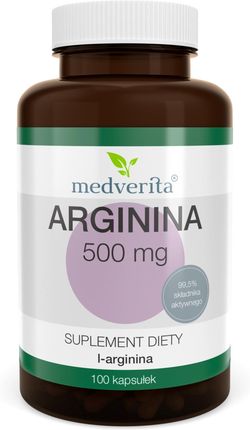 Medverita L Arginina 500 Mg 100Caps.