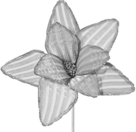 Eurofirany Sztuczny Kwiat 26cm Srebrny 12 Szt