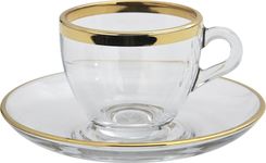 Combi Dla Witeks Komplet 2 Filiżanek Ze Spodkami Do Espresso Golden Line (289750)