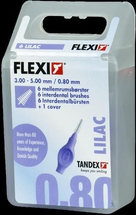 Tandex Flexi X-Fine Tapered - Szczoteczki do przestrzeni międzyzębowych 3-5mm - 6 szt. liliowe