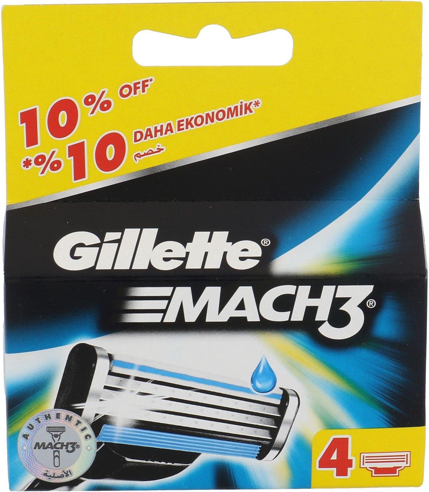 Gillette Mach3 Wkład do maszynki 4 sztuki Opinie i ceny na Ceneo pl