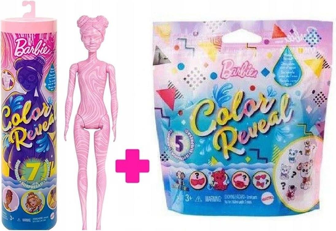 Lalka Barbie Color Reveal Kolorowa niespodzianka Wakacyjna GTR95 ...