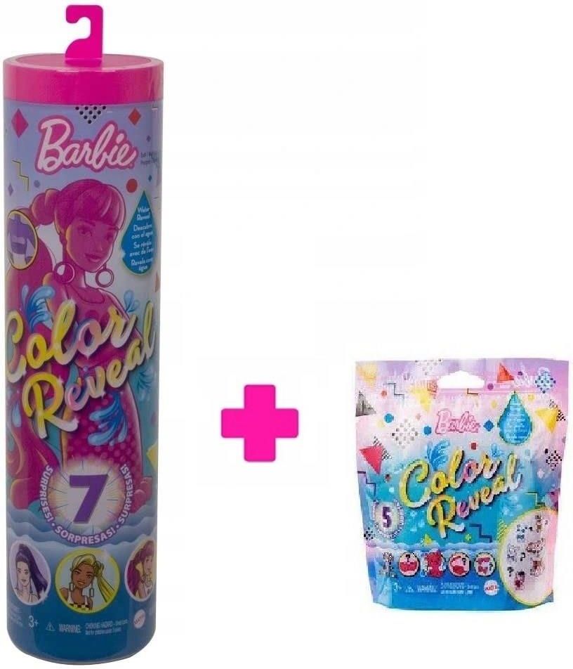 Lalka Barbie Color Reveal Monochrom GWC56 + Zwierzątko Zestaw - Ceny i ...