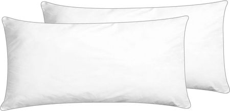 Beliani Zestaw 2 poduszek do spania prostokątne 40 x 80 cm bawełna japara białe Shispare